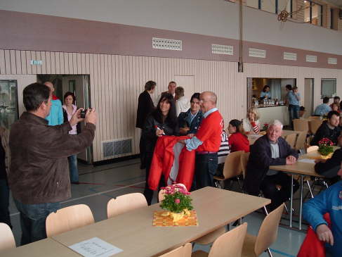 Kathrin bei der Begr�ssung