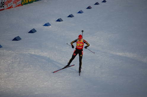 Kati beim Start in der Verfolgung