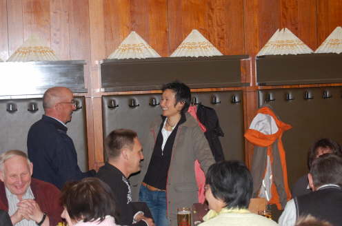 Simone beim small-talk mit Gebhard