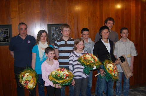 Die Geehrten (Kathrin, Christain und Frieder fehlten leider)