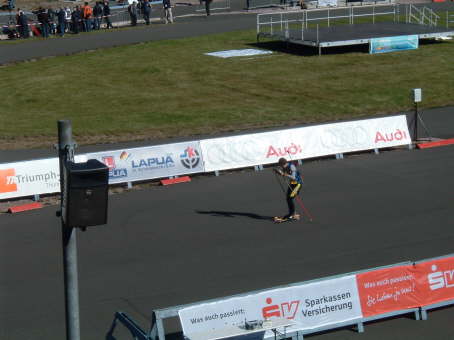 Christian beim Warmlaufen