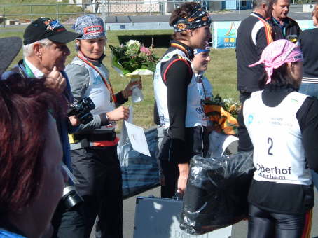 Simone, Sabrina, Molly und Andrea nach der Siegerehrung