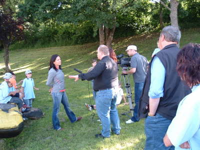 Interview f�rs Fernsehen