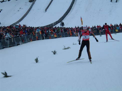 Simone beim Warmlaufen
