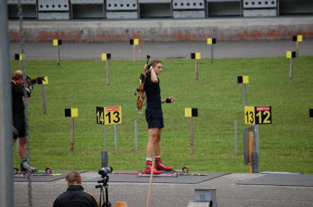 Christian beim Schie�training