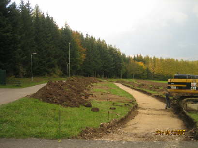 Links der bisherige Streckenverlauf